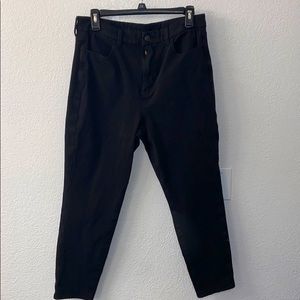 Black super high rise jegging